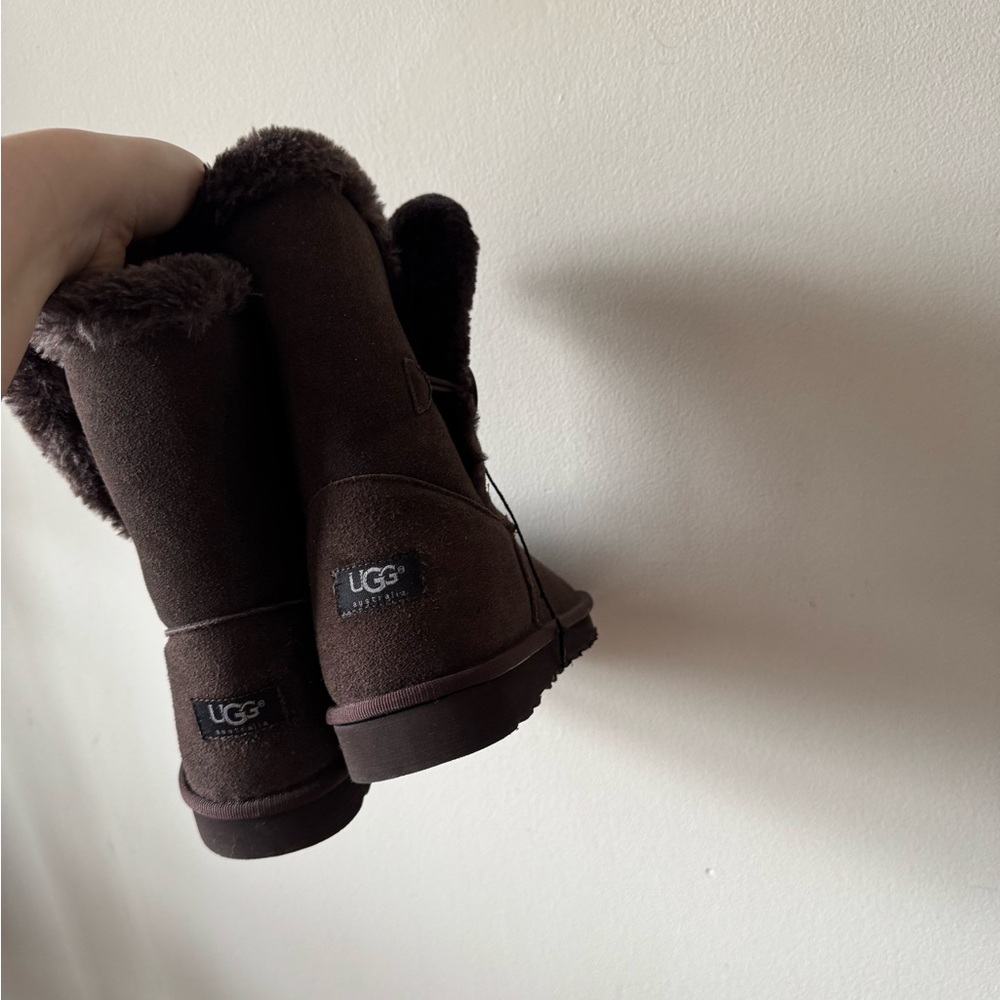 NWOT UGG Cozy Brown Suede Women's Boots - Picture 2 of 6